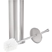 Amazon Basics – Colección de accesorios de baño de acero cepillado- escobillero